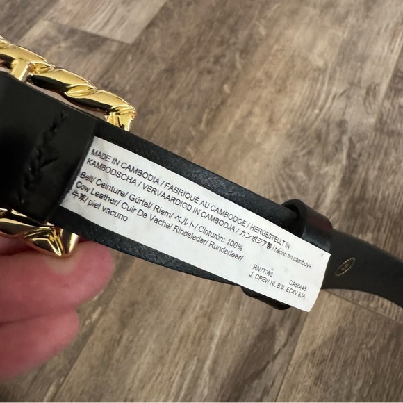 NWOT! J. Crew Classic Italian genuine leather belt with twisted buckle - Medium - Picture 5 of 11
